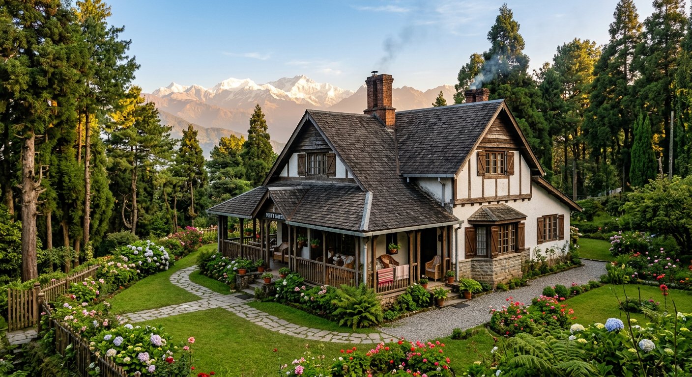 Morgan House in Kalimpong - Colonial-era bungalow on a ridge