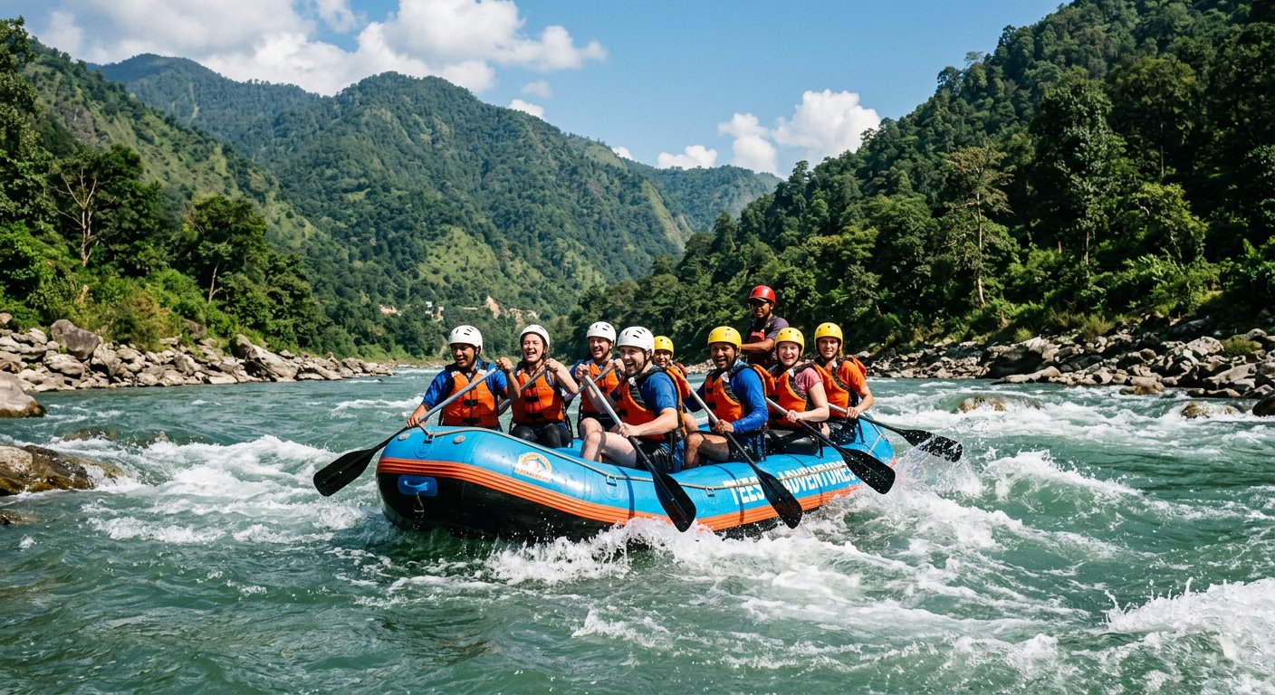 White-water rafting on the Teesta River near Kalimpong