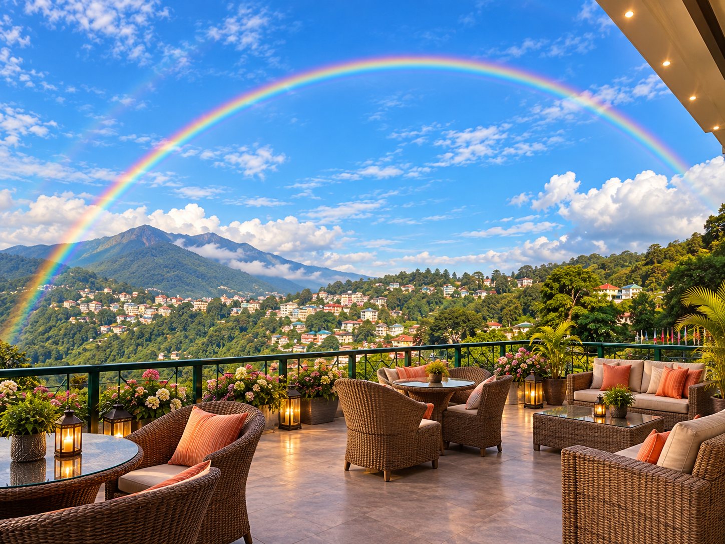 Double rainbow over the Kalimpong valley