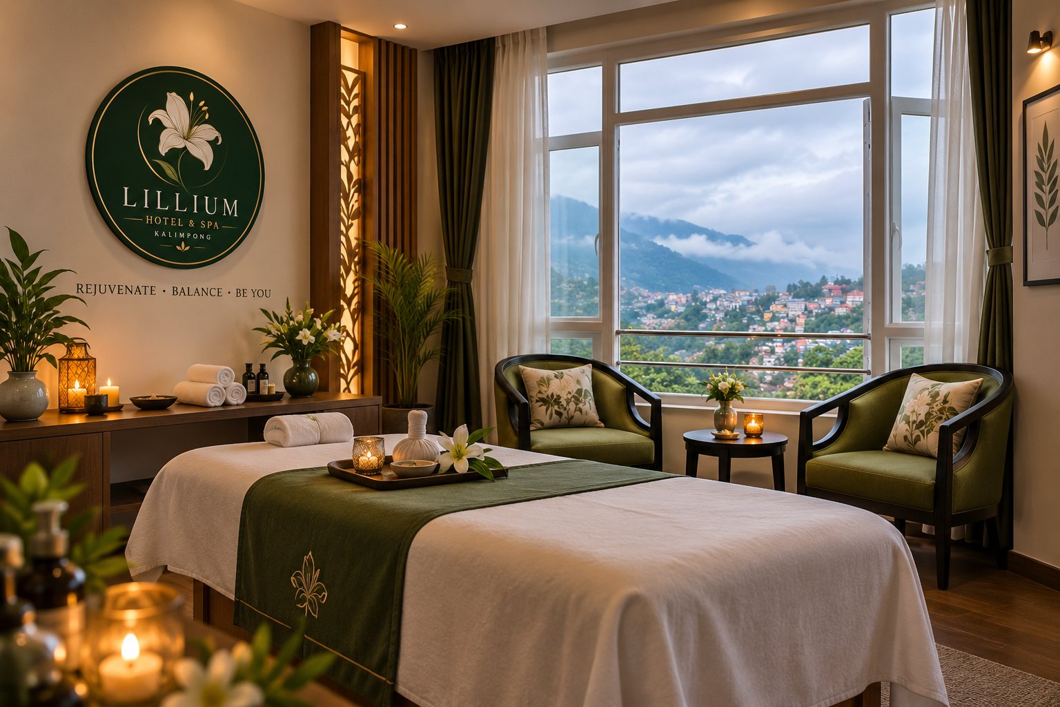 Lillium Spa - Wellness treatment in progress at the in-house spa in Kalimpong